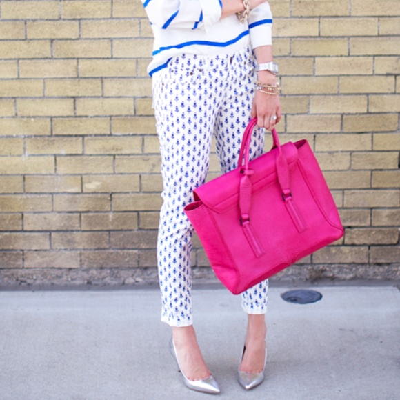 J. Crew Cropped Matchstick Jean in Thistle Print - Picture 2 of 7